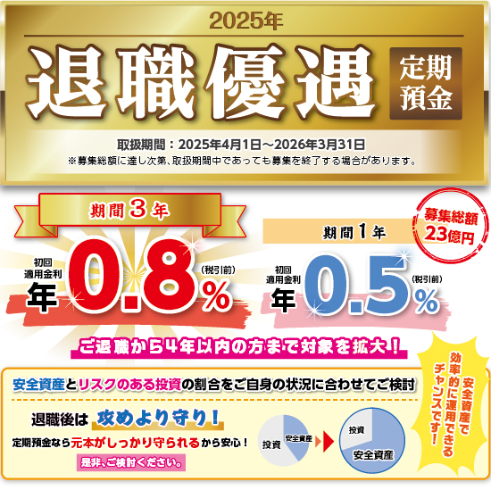 退職優遇定期預金